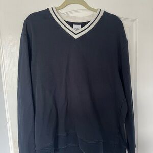 Zara Navy Blue V-Neck Sweater Classic